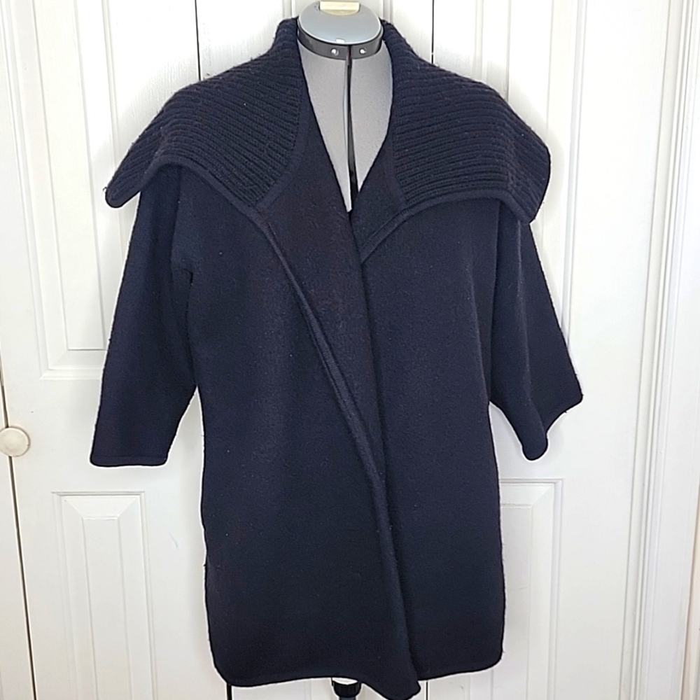 Vince Wool Wrap Cardigan Sweater Blavk Size XS